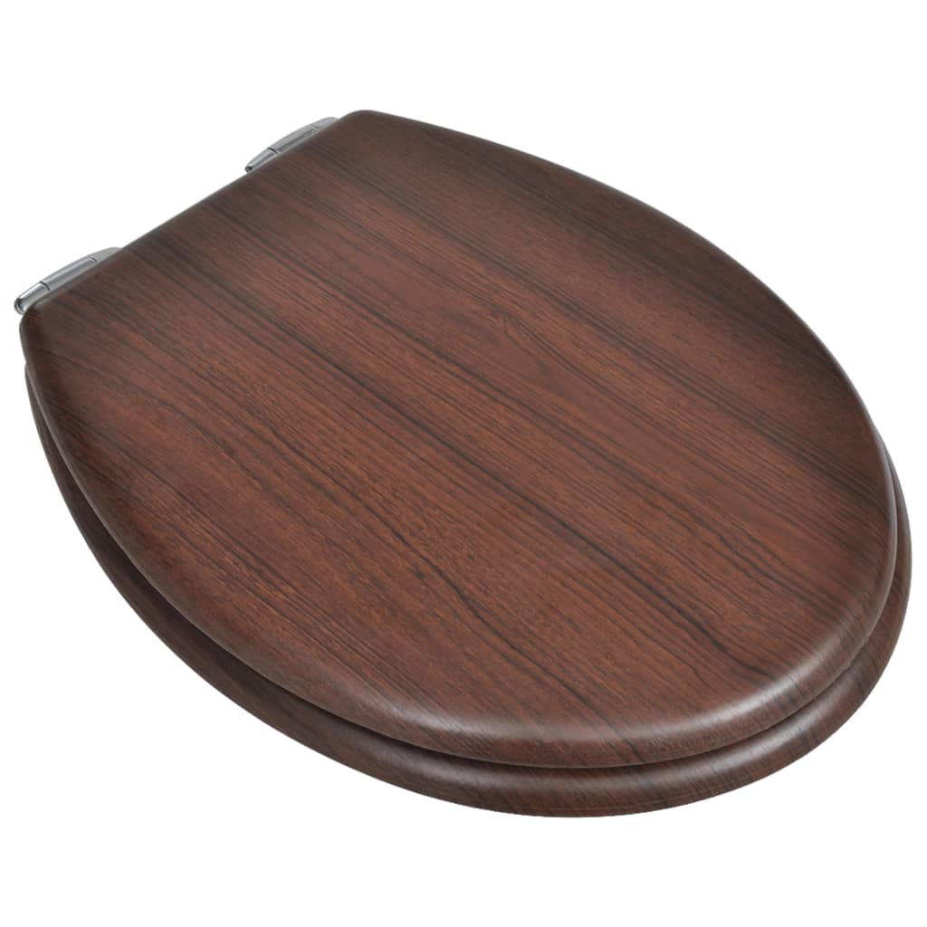 Wc-Istuin Soft Close Mdf Yksinkertainen Muotoilu Ruskea