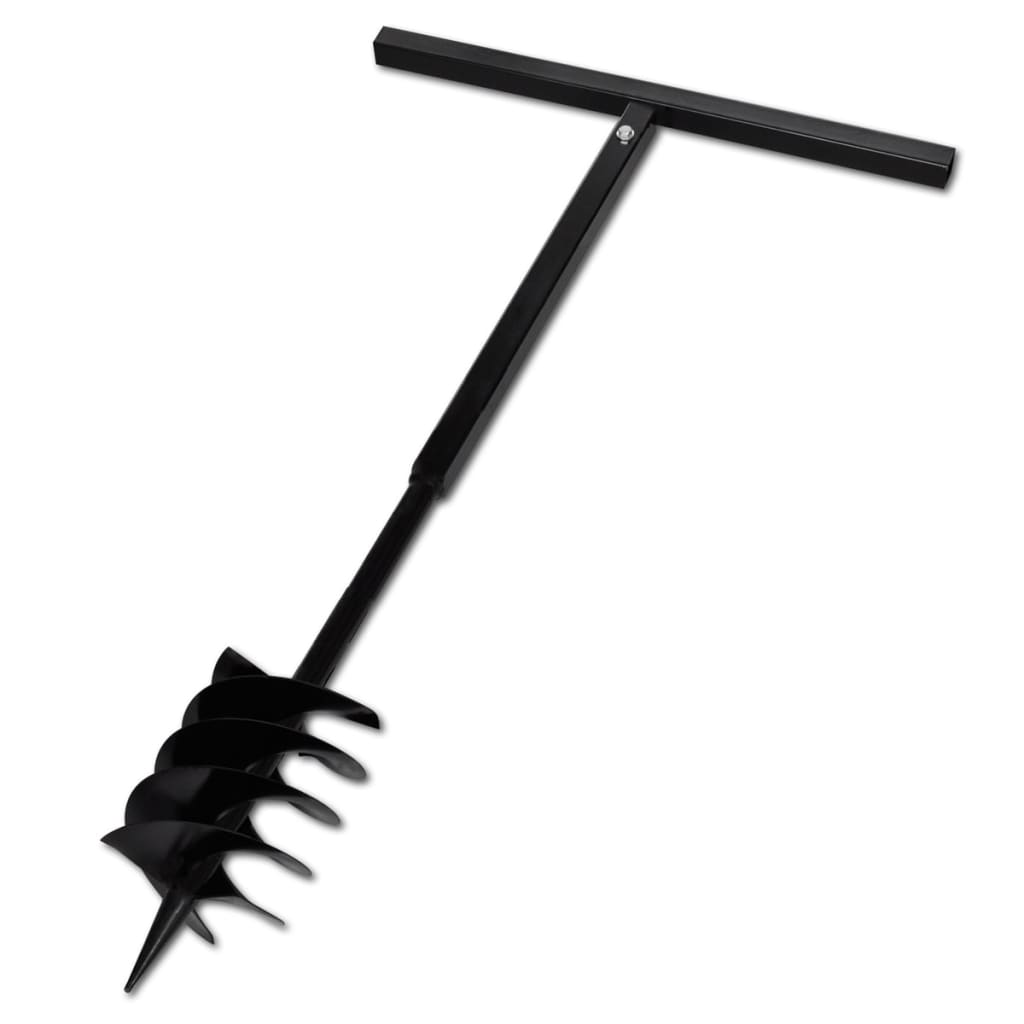 Maapora Kahvalla Kairanterä: 180 Mm 3 Spiraalia Teräs Musta