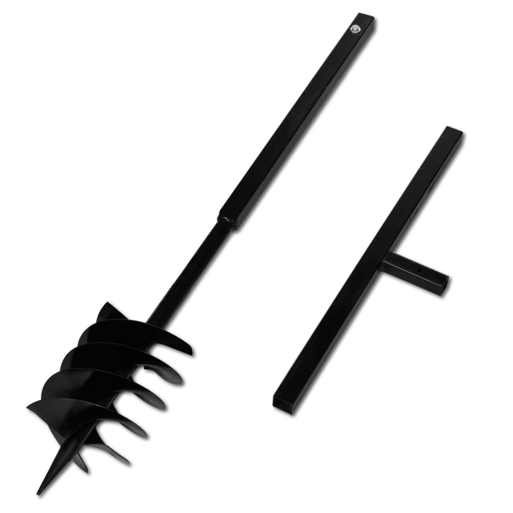 Maapora Kahvalla Kairanterä: 180 Mm 3 Spiraalia Teräs Musta