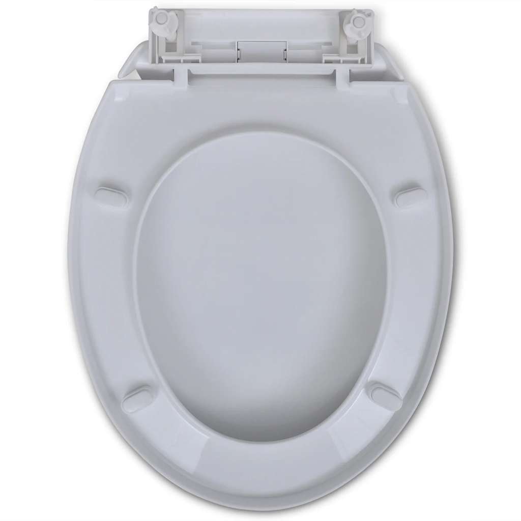 Wc-Istuin Pehmeästi Sulkeutuva Valkoinen Soikea