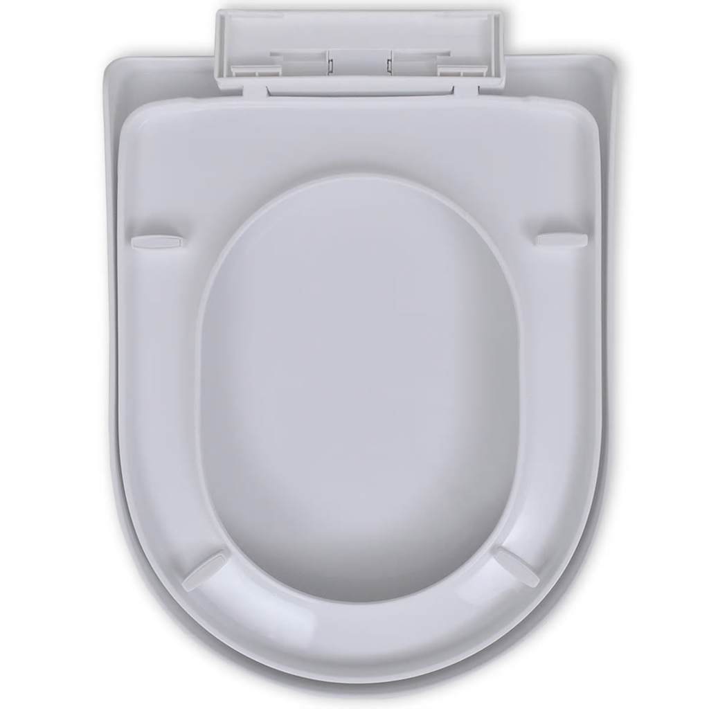 Valkoinen Soft-Close Wc-Istuin Neliö