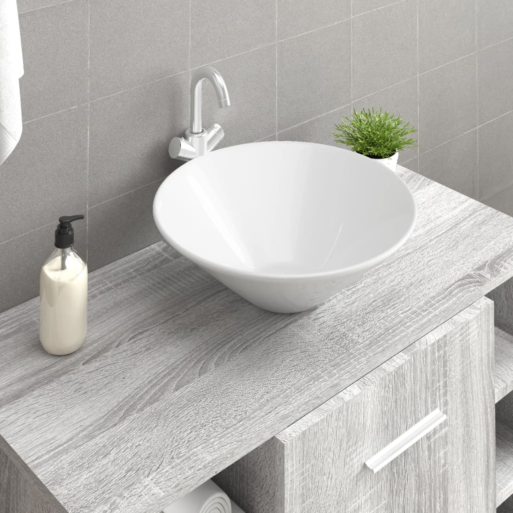 Pesualtaat 2 Kpl Valkoinen 42X22X14 Cm Keraaminen
