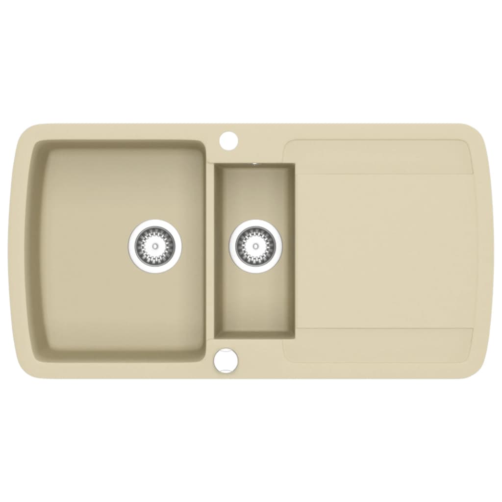Keittiön Tuplapesuallas Graniitti Beige