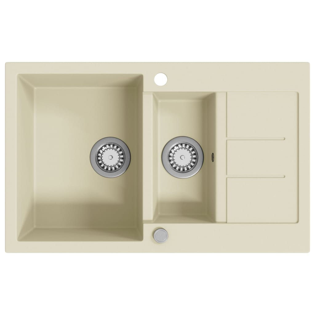 Keittiön Tuplapesuallas Graniitti Beige