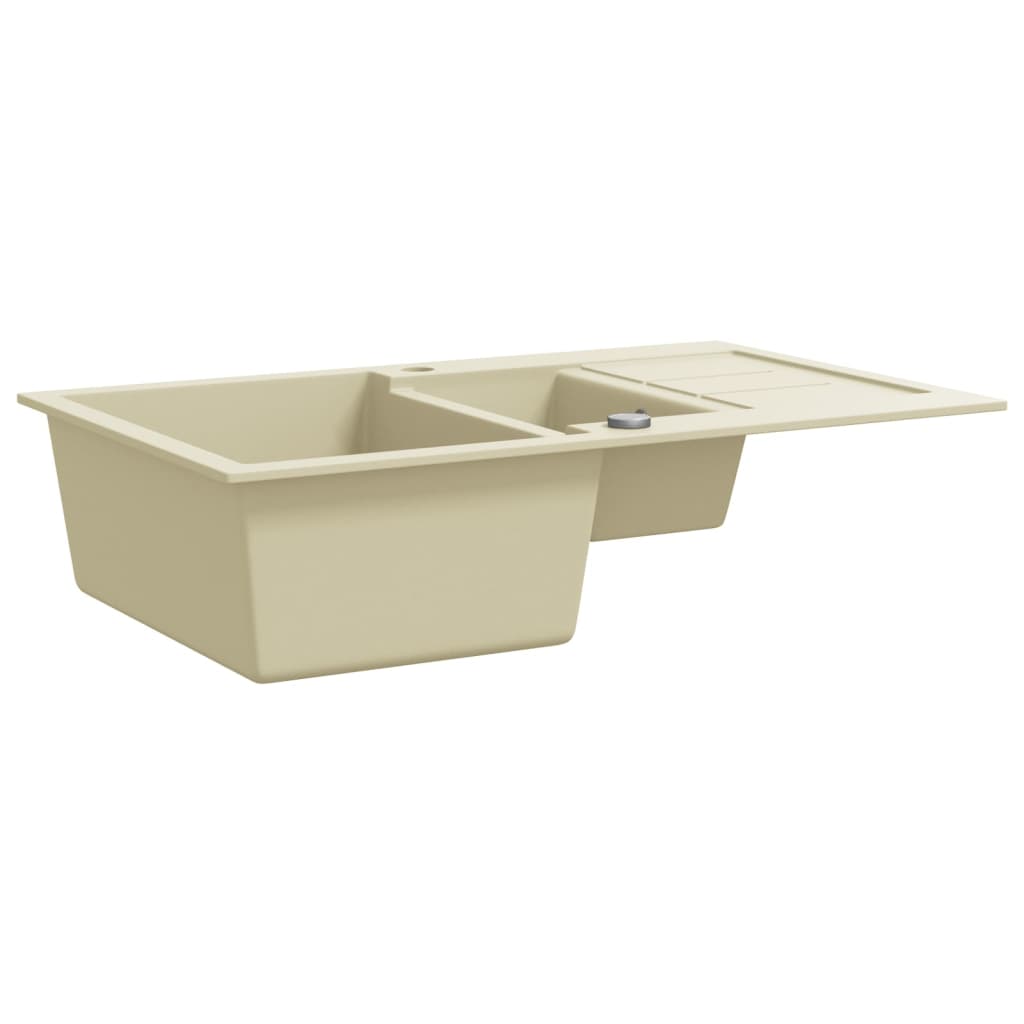 Keittiön Tuplapesuallas Graniitti Beige