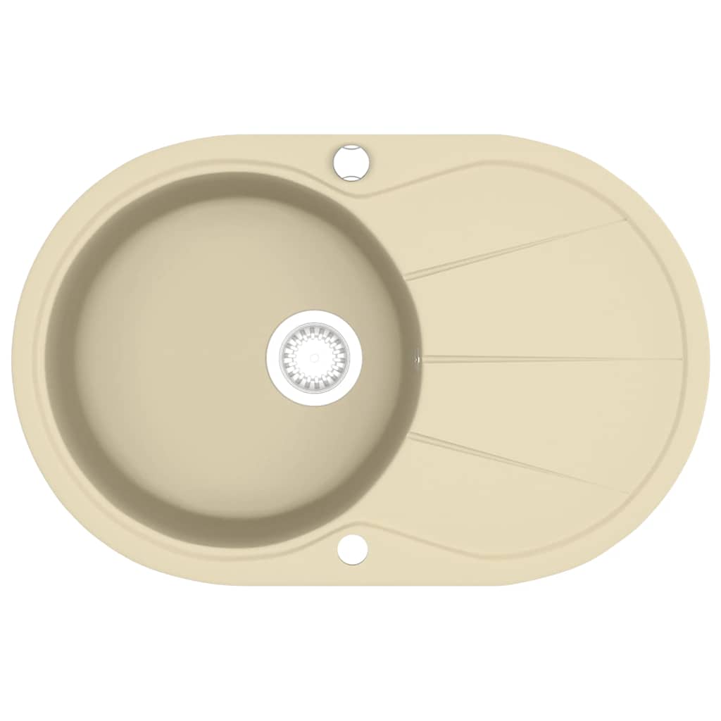 Keittiön Pesuallas Graniitti Ovaali Beige