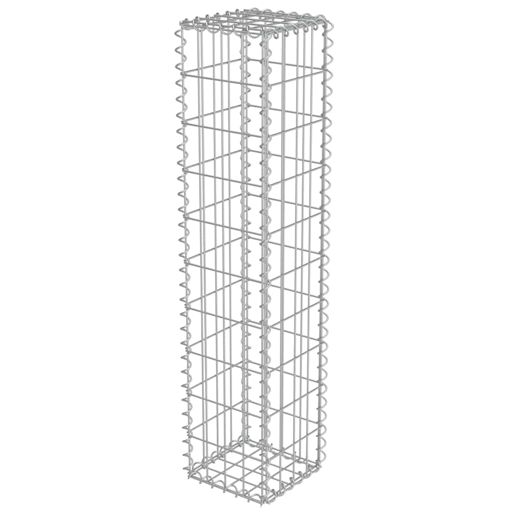Gabion-Kivikori Kansilla Galvanoitu Teräs 20X20X100 Cm