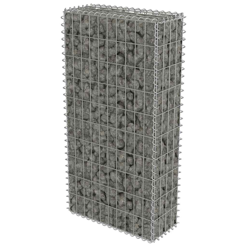 Gabionseinä Kansilla Galvanoitu Teräs 50X20X100 Cm