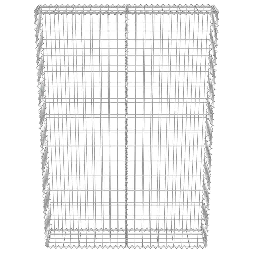 Gabionseinä Kansilla Galvanoitu Teräs 100X20X150 Cm