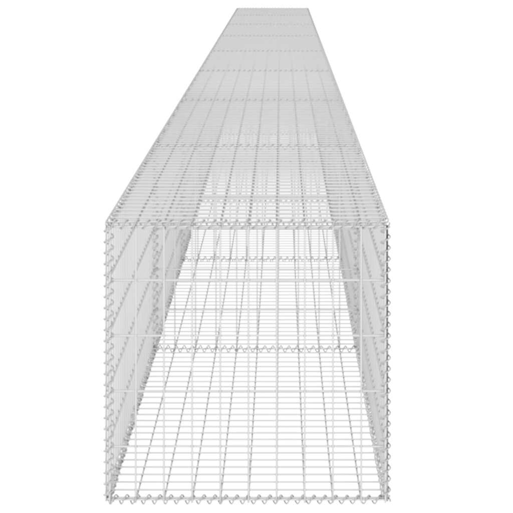 Gabionseinä Kansilla Galvanoitu Teräs 900X50X50 Cm