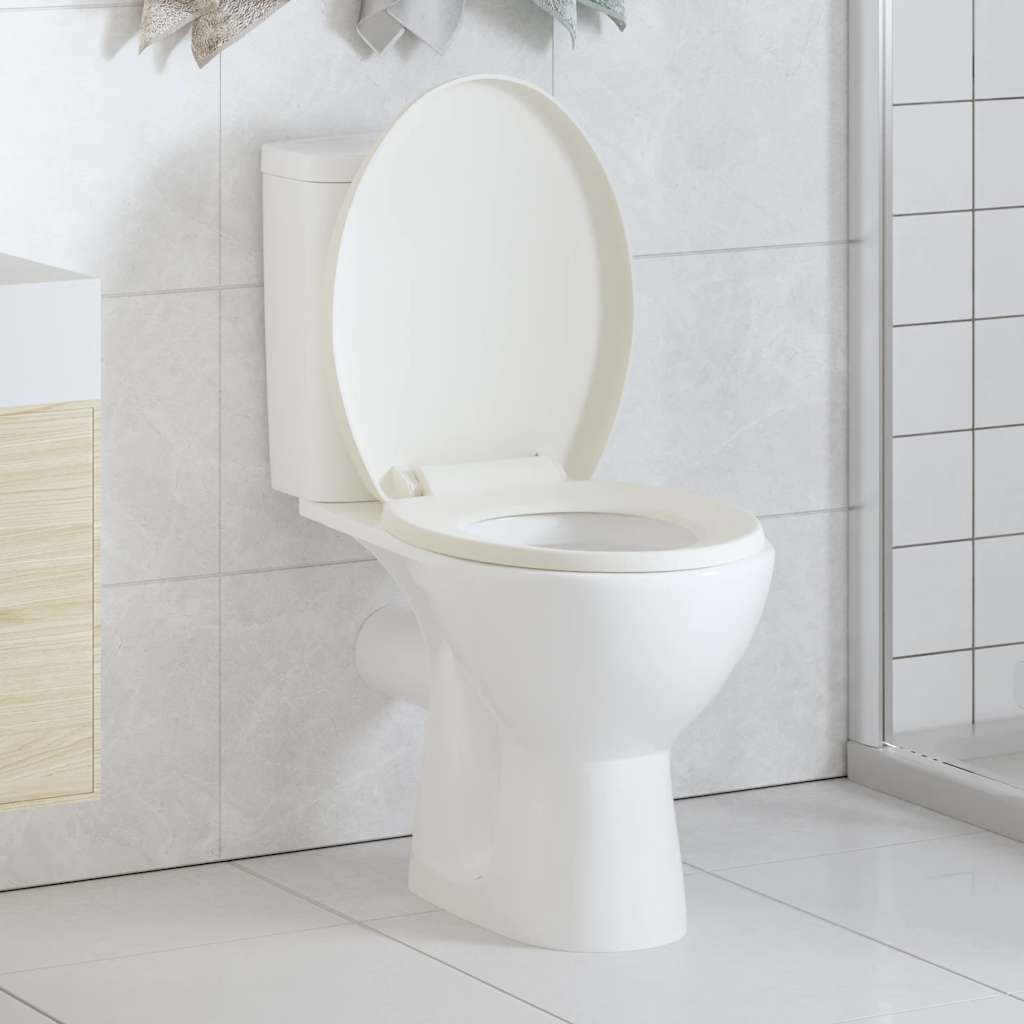 Soft-Close Wc-Istuin Pikakiinnityksellä Valkoinen