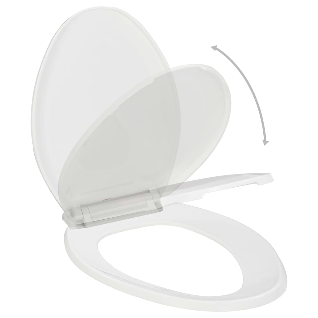 Soft-Close Wc-Istuin Pikakiinnityksellä Valkoinen