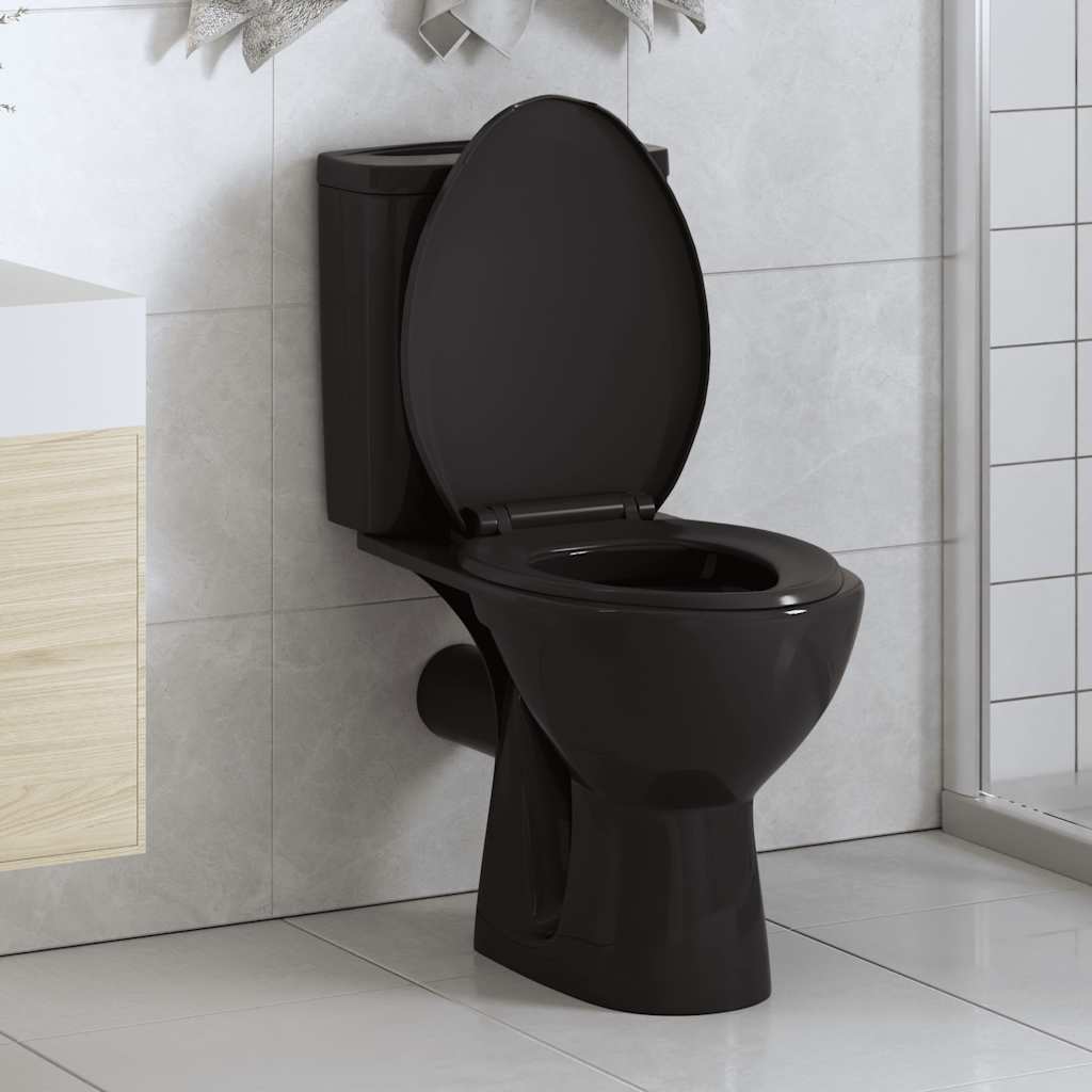 Soft-Close Wc-Istuin Pikakiinnityksellä Musta