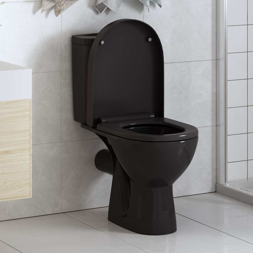 Soft-Close Wc-Istuin Pikakiinnityksellä Musta