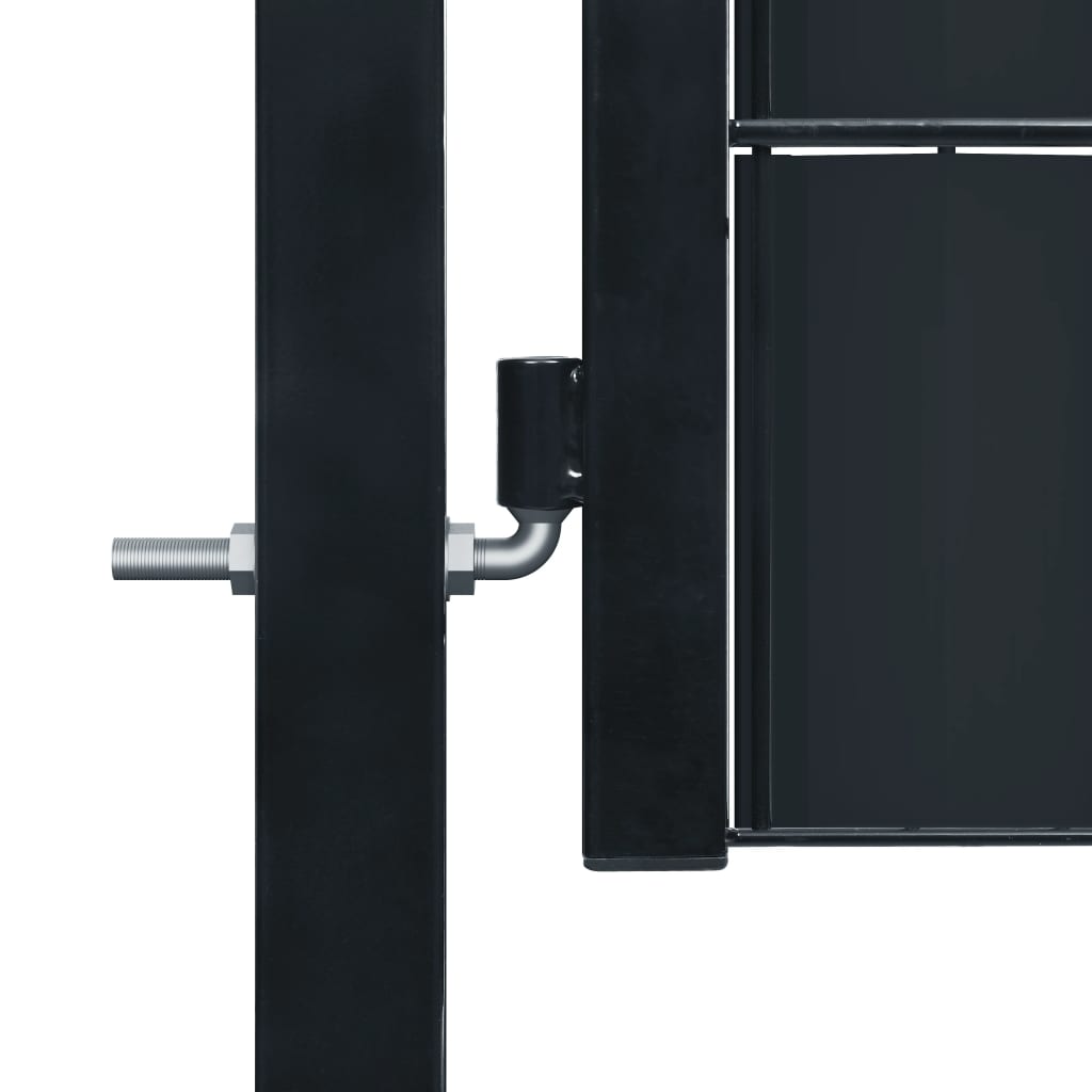 Aitaportti Pvc Ja Teräs 100X81 Cm Antrasiitti