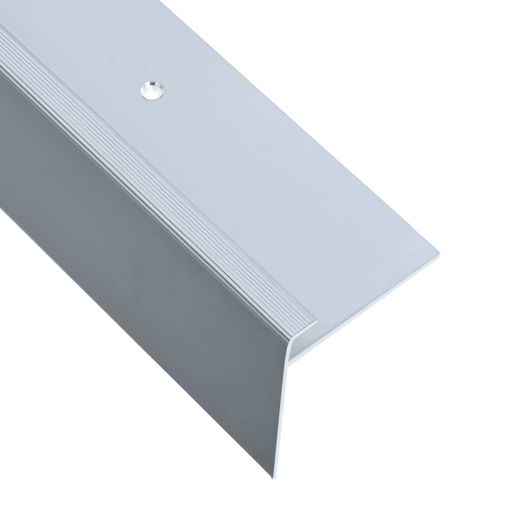 F-Muotoiset Portaikon Suojukset 15 Kpl Alumiini 90 Cm Hopea