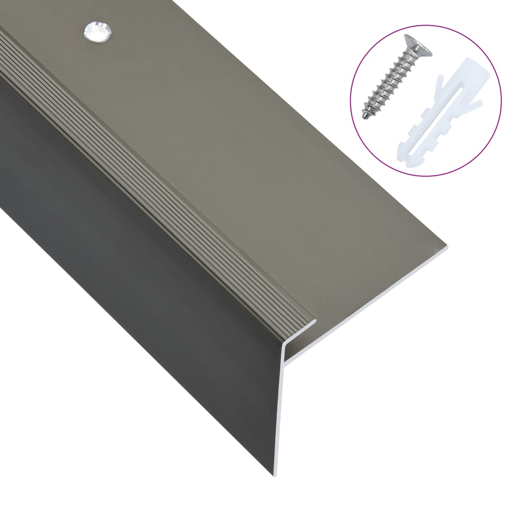 F-Muotoiset Portaikon Suojukset 15 Kpl Alumiini 90 Cm Ruskea