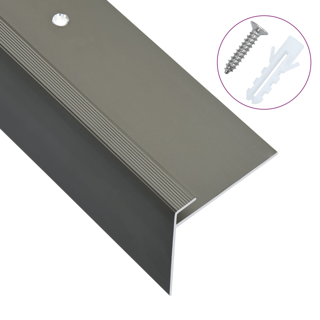 F-Muotoiset Portaikon Suojukset 15 Kpl Alumiini 100 Cm Ruskea
