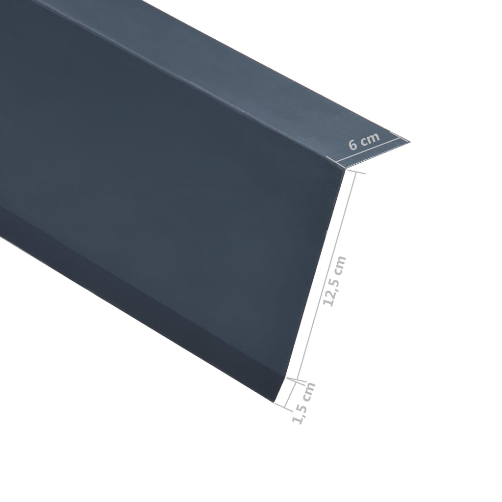 L-Muotoiset Katon Reunalevyt 5 Kpl Alumiini Antrasiitti 170 Cm