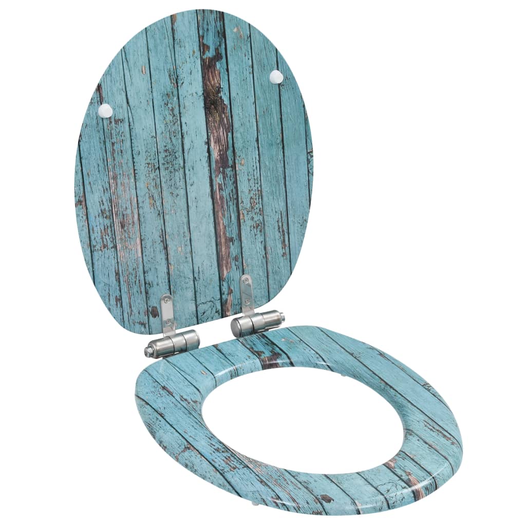 Wc-Istuin 2 Kpl Soft Close Kansilla Mdf Vanha Puu -Kuosi