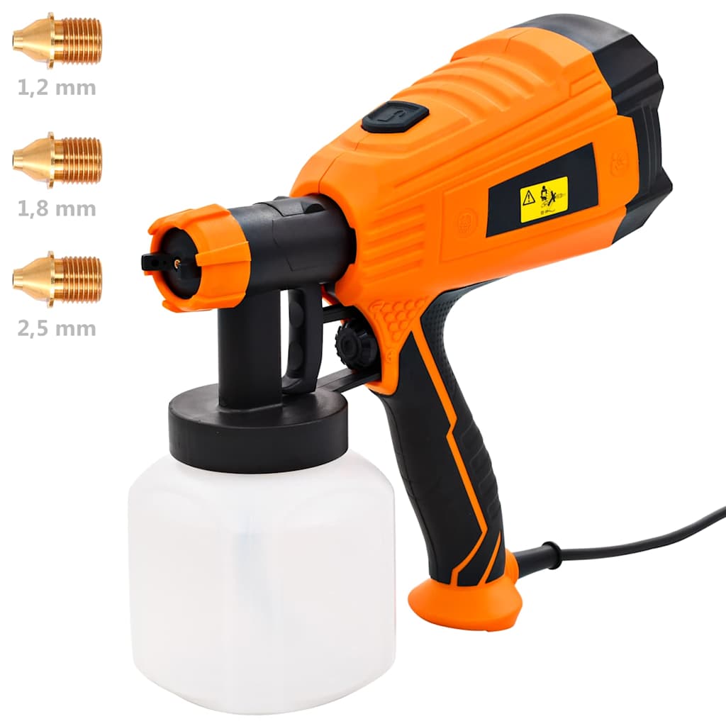 Sähköinen Maaliruiskupistooli 3 Suuttimella 500 W 800 Ml