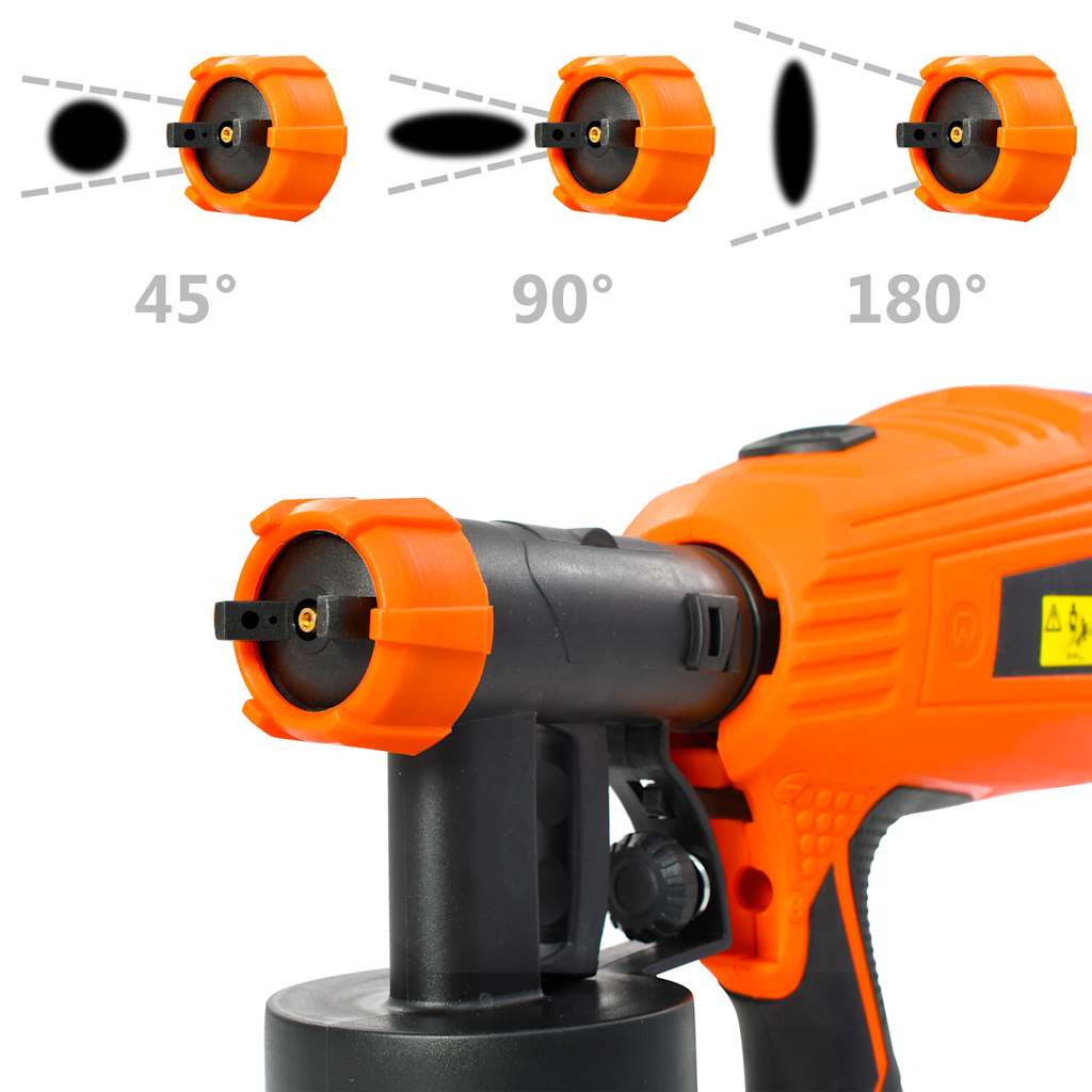 Sähköinen Maaliruiskupistooli 3 Suuttimella 500 W 800 Ml