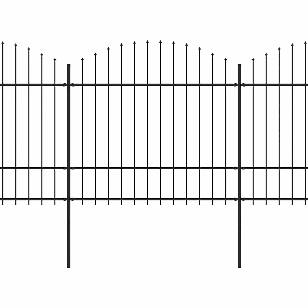 Puutarha-Aita Keihäskärkinen Teräs 359X175 Cm Musta