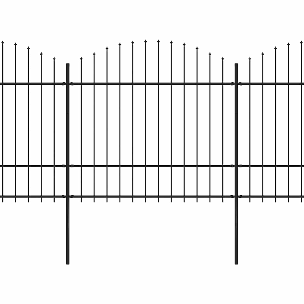 Puutarha-Aita Keihäskärkinen Teräs 537X175 Cm Musta