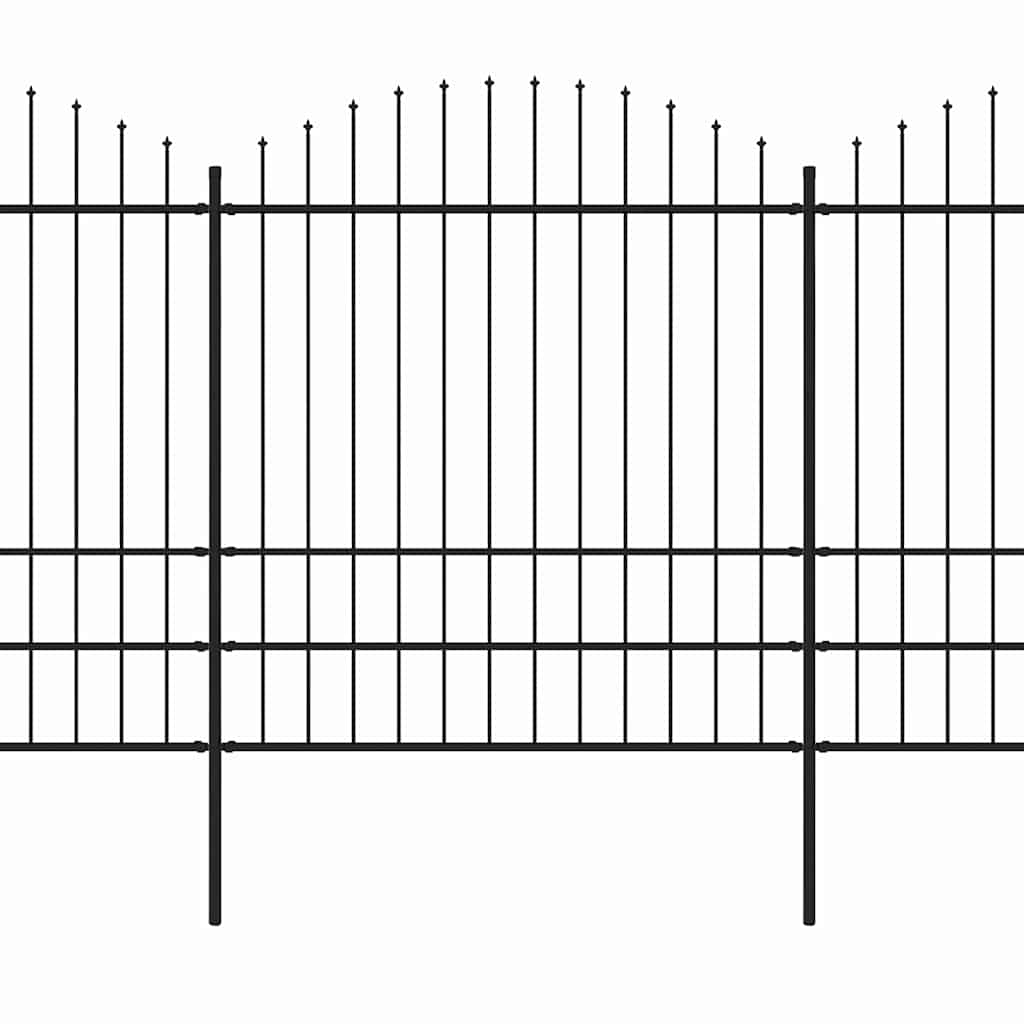 Puutarha-Aita Keihäskärkinen Teräs 892,5X200 Cm Musta