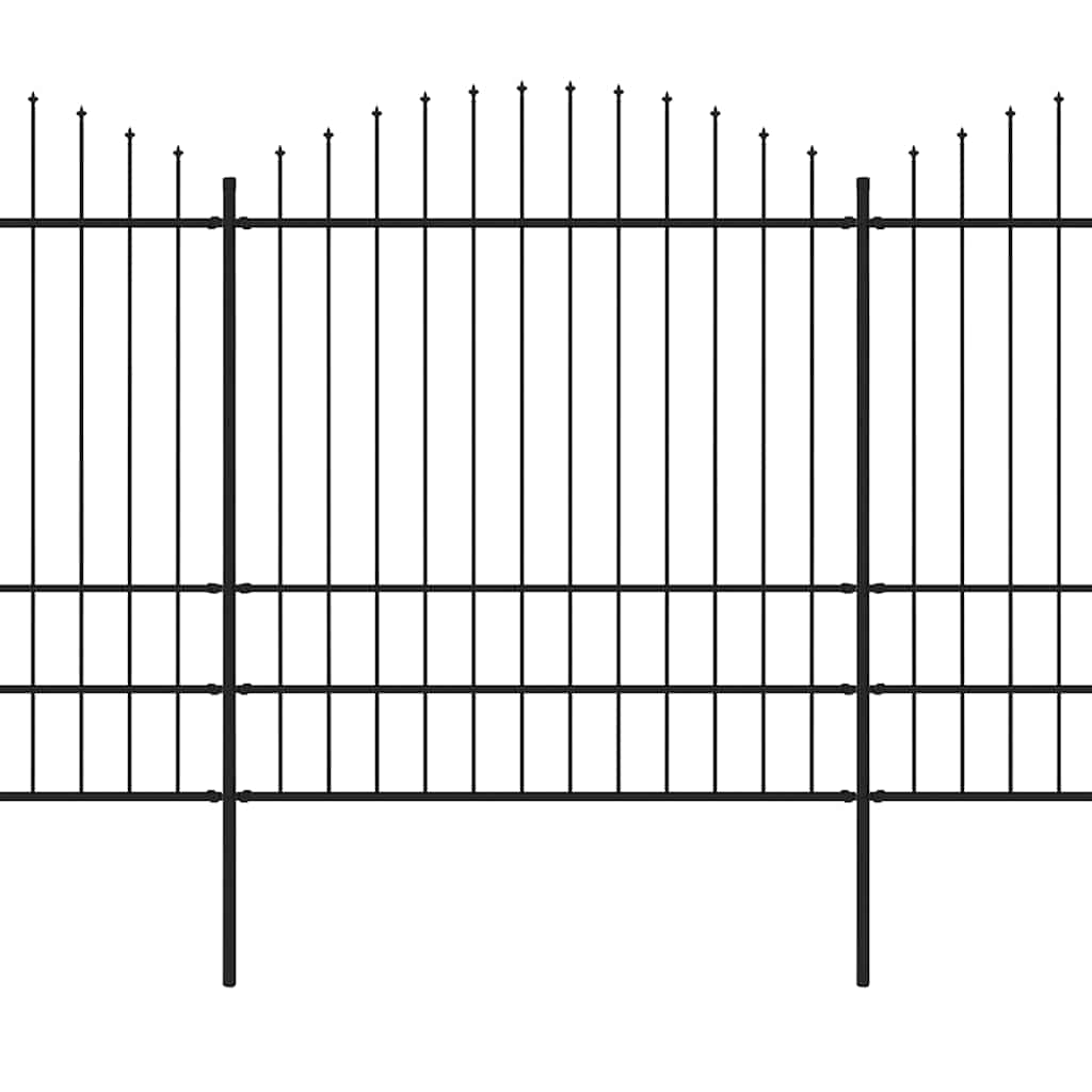 Puutarha-Aita Keihäskärkinen Teräs 1426X200 Cm Musta