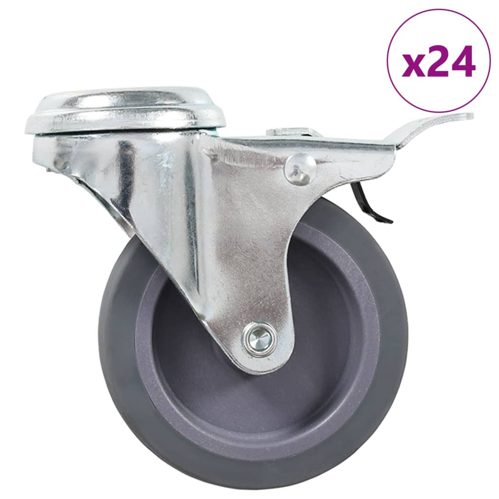Rullapyörät Pultinrei´illä 24 Kpl 75 Mm