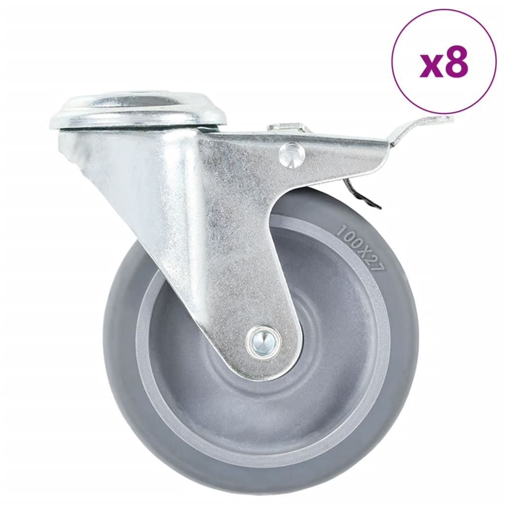 Rullapyörät Pultinrei´illä 8 Kpl 100 Mm
