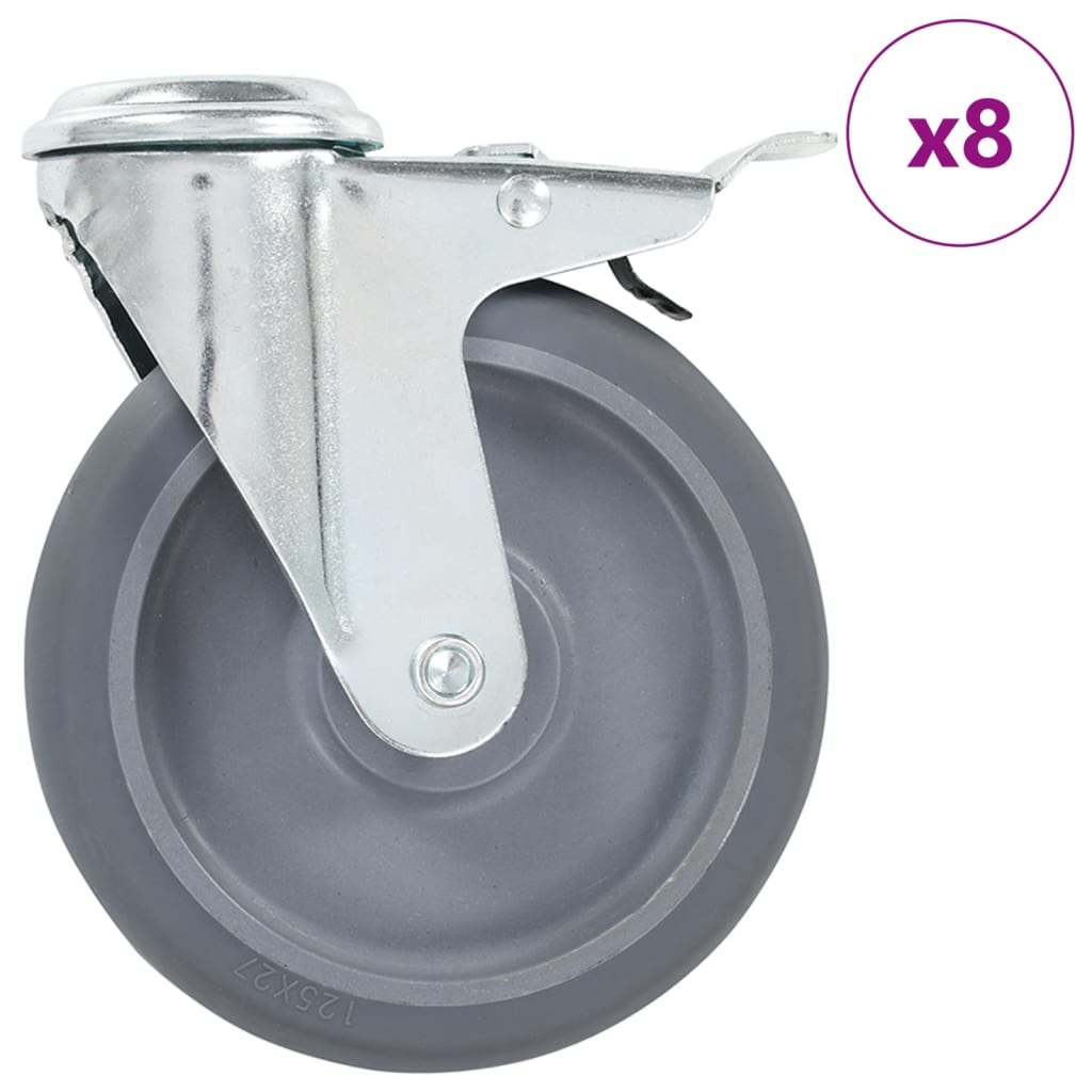 Rullapyörät Pultinrei´illä 8 Kpl 125 Mm