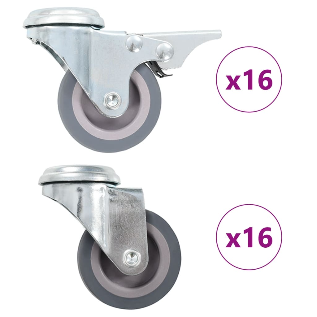 Rullapyörät Pultinrei´illä 32 Kpl 50 Mm