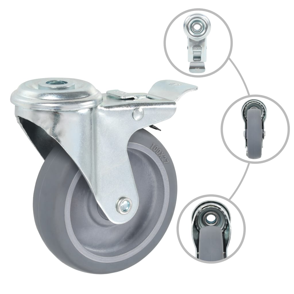 Rullapyörät Pultinrei´illä 12 Kpl 100 Mm