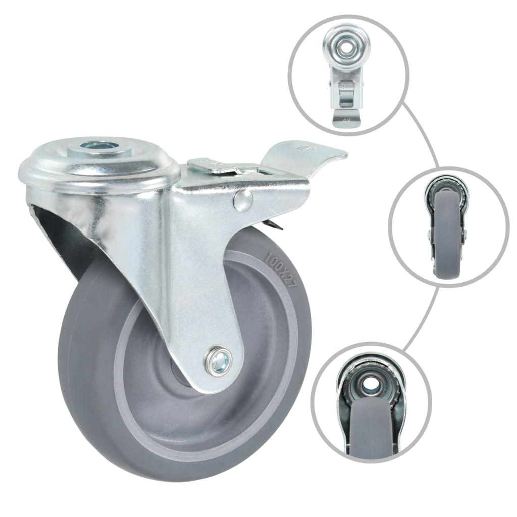 Rullapyörät Pultinrei´illä 24 Kpl 100 Mm