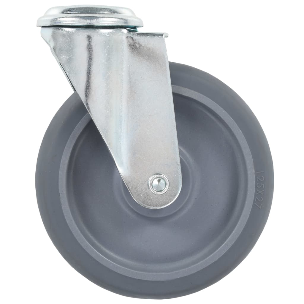 8 Kpl Pulttireikäisiä Kääntyviä Pyöriä 125 Mm