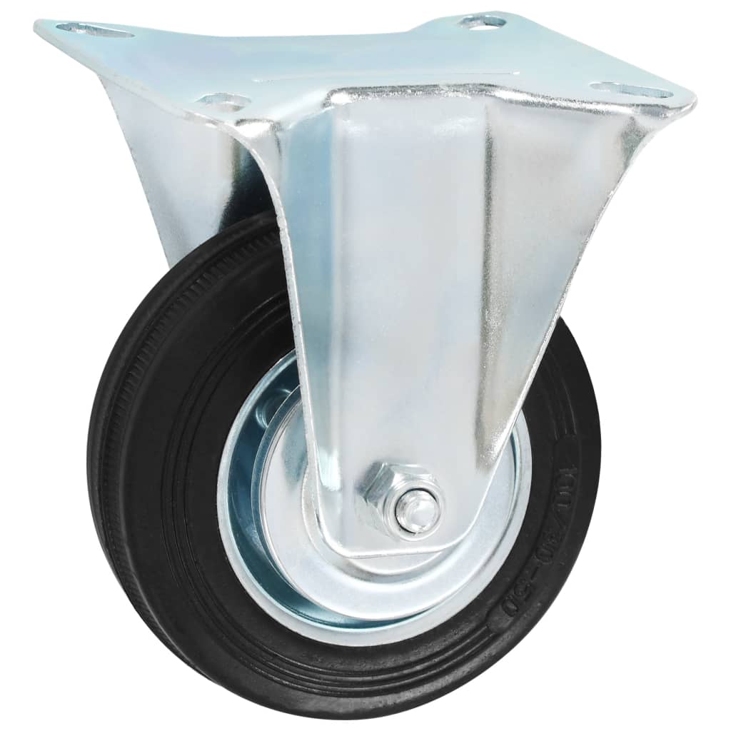 12 Kpl Kiinteät Pyörät 100 Mm