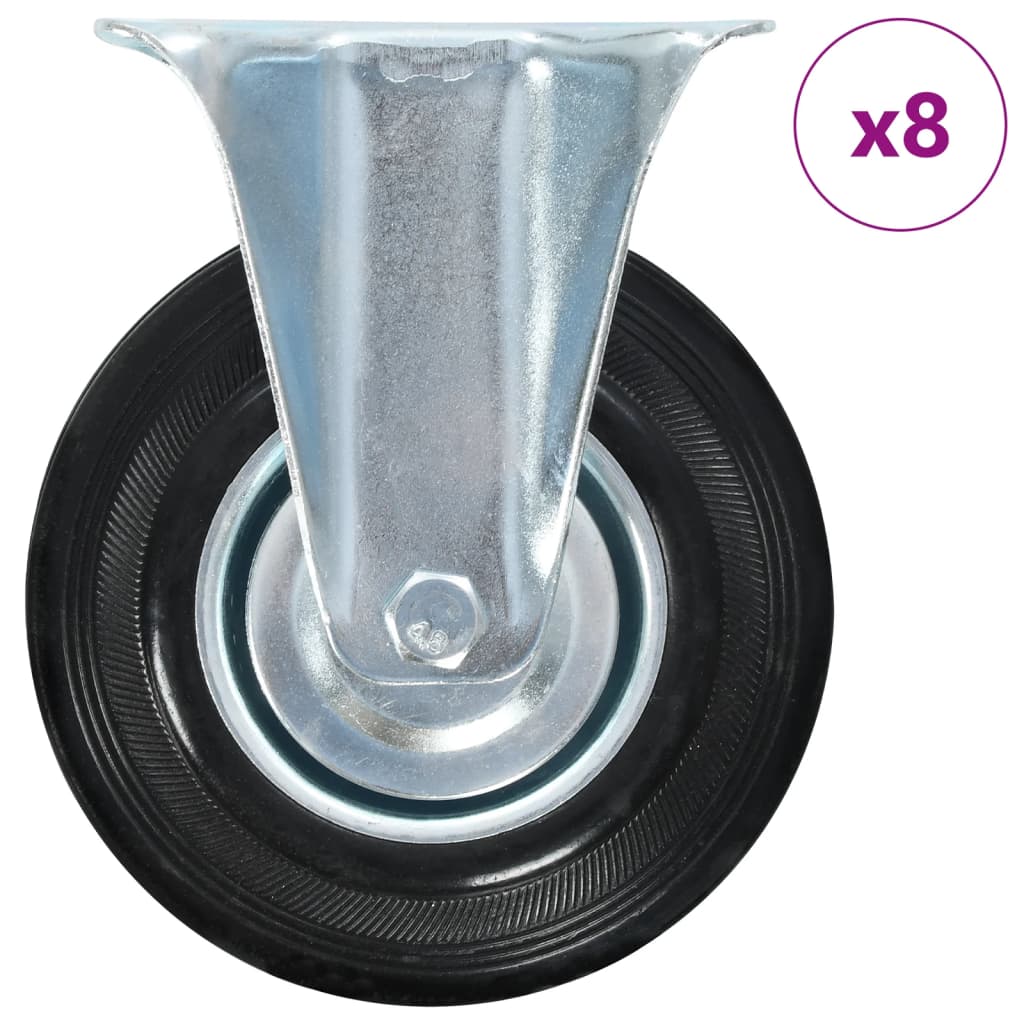Rullapyörät Kiinteät 8 Kpl 125 Mm
