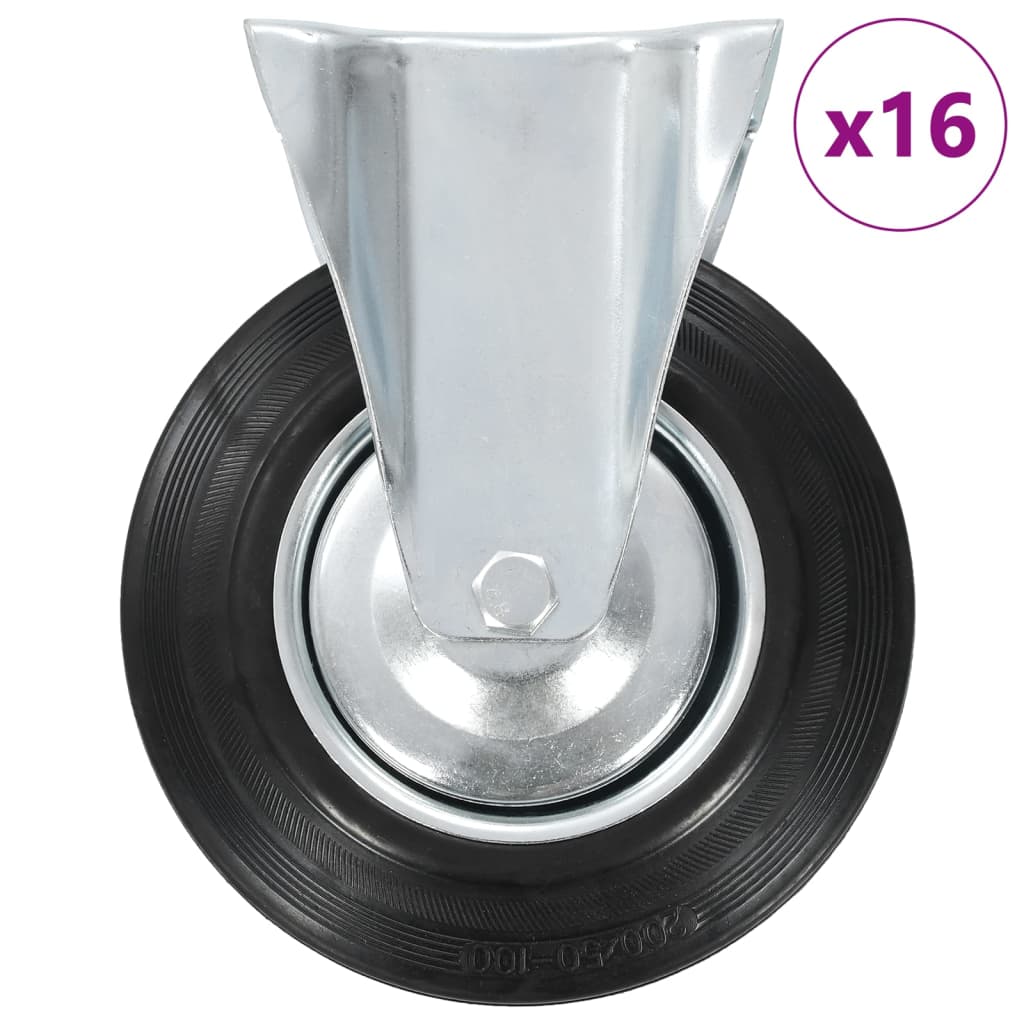 Rullapyörät Kiinteät 16 Kpl 200 Mm