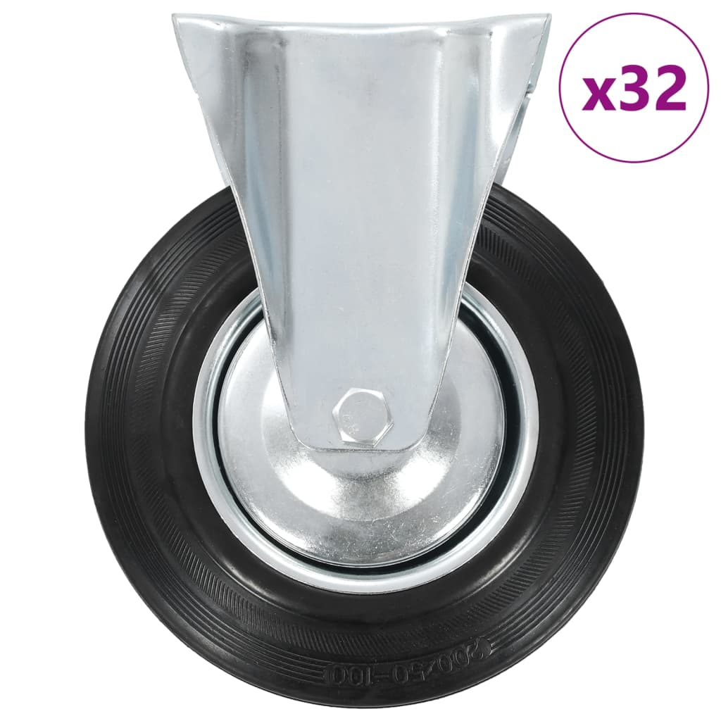 Rullapyörät Kiinteät 32 Kpl 200 Mm