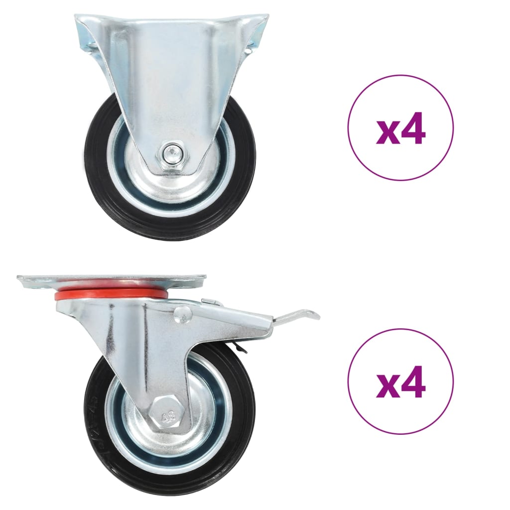 8 Kpl Pyörät 75 Mm