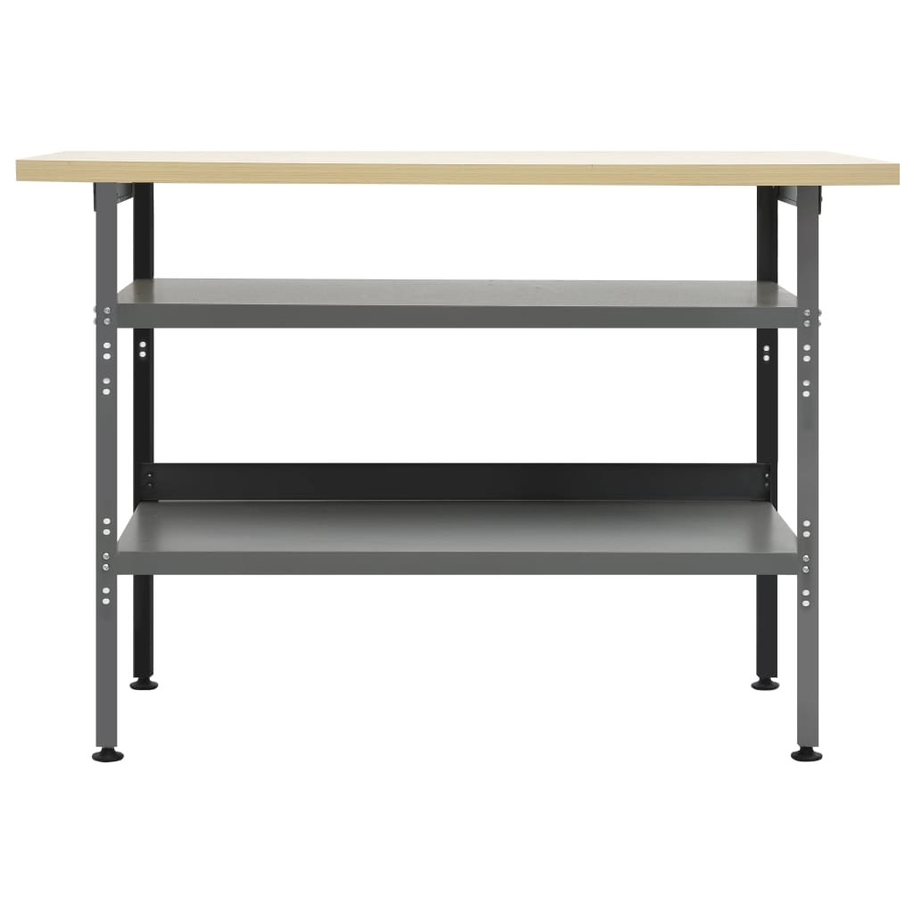 Työtaso Harmaa 120X60X85 Cm Teräs