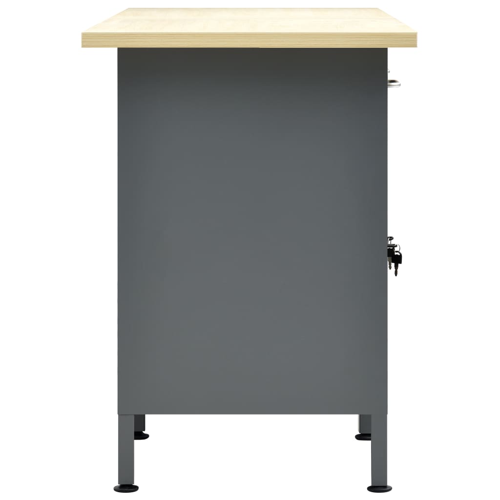 Työtaso Musta 160X60X85 Cm Teräs