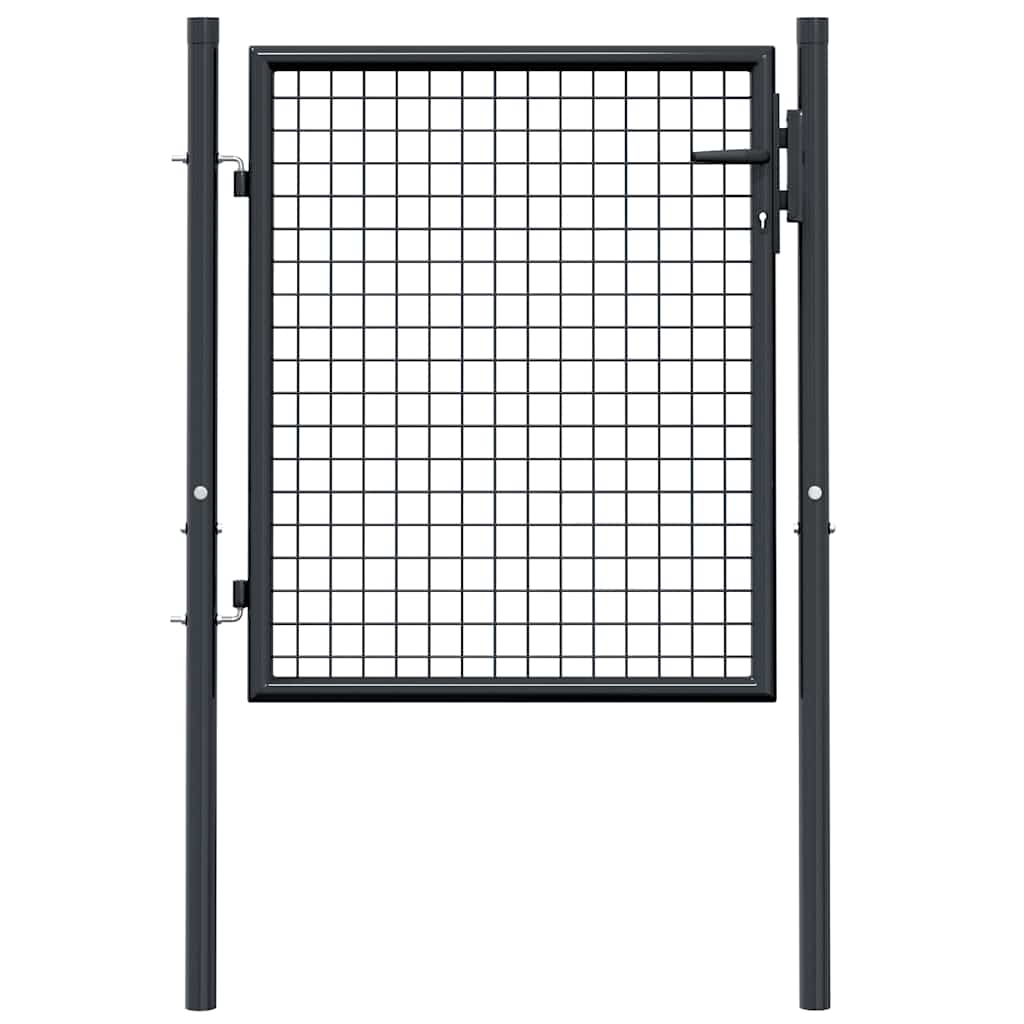 Verkkoportti Puutarhaan Galvanoitu Teräs 100X75 Cm Harmaa