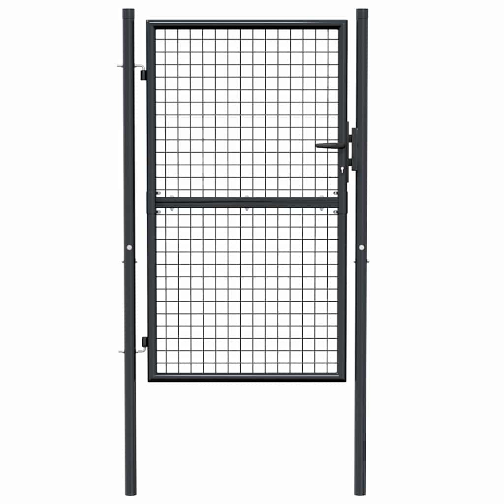 Verkkoportti Puutarhaan Galvanoitu Teräs 100X150 Cm Harmaa