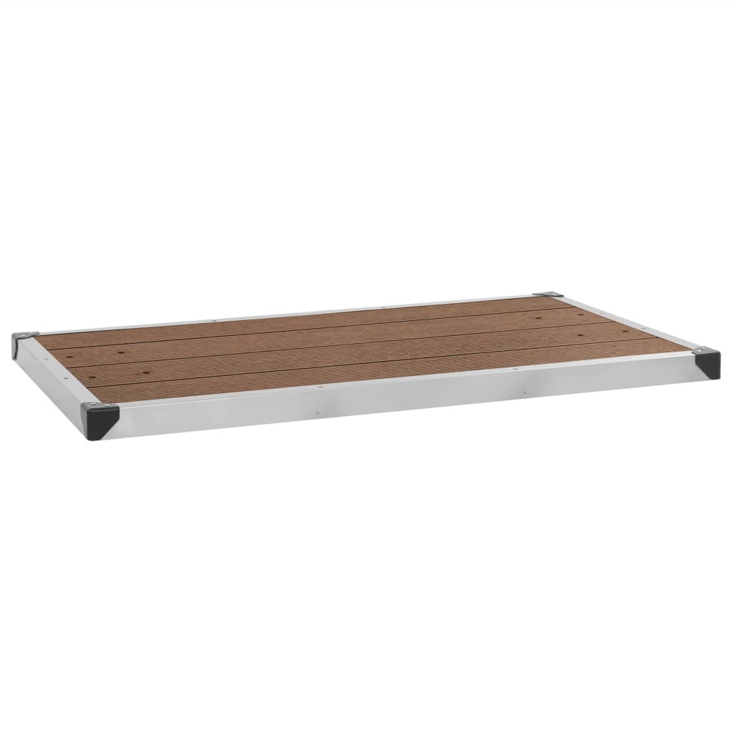 Ulkosuihkualusta Wpc Ruostumaton Teräs 110X62 Cm Ruskea