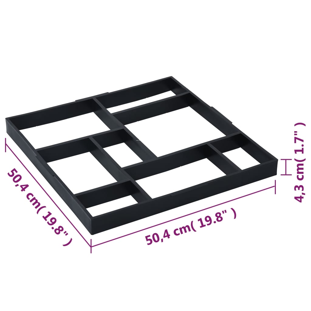 Polkujen Luomismuotit 2 Kpl 50,4X50,4X4,3 Cm Muovi