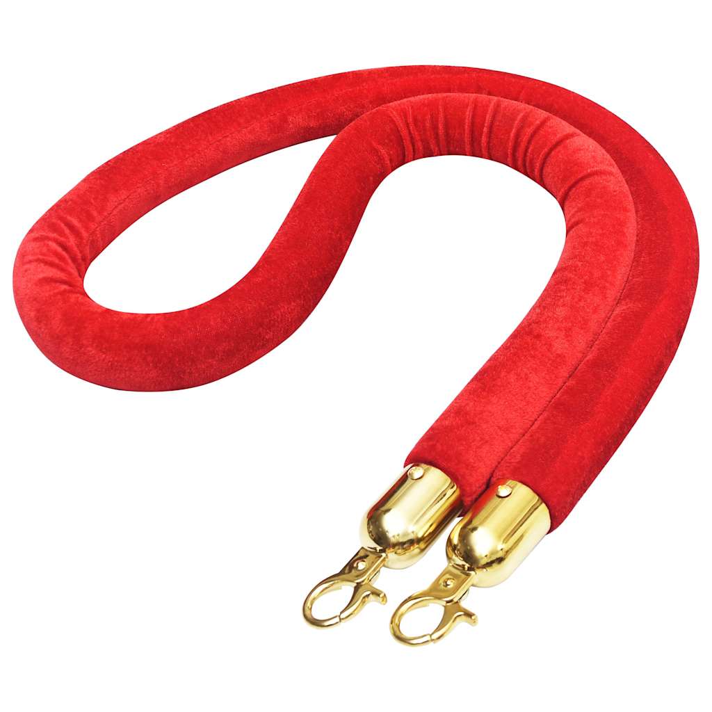 Köysi Rajaustolpille Punainen Ja Kullanvärinen Sametti