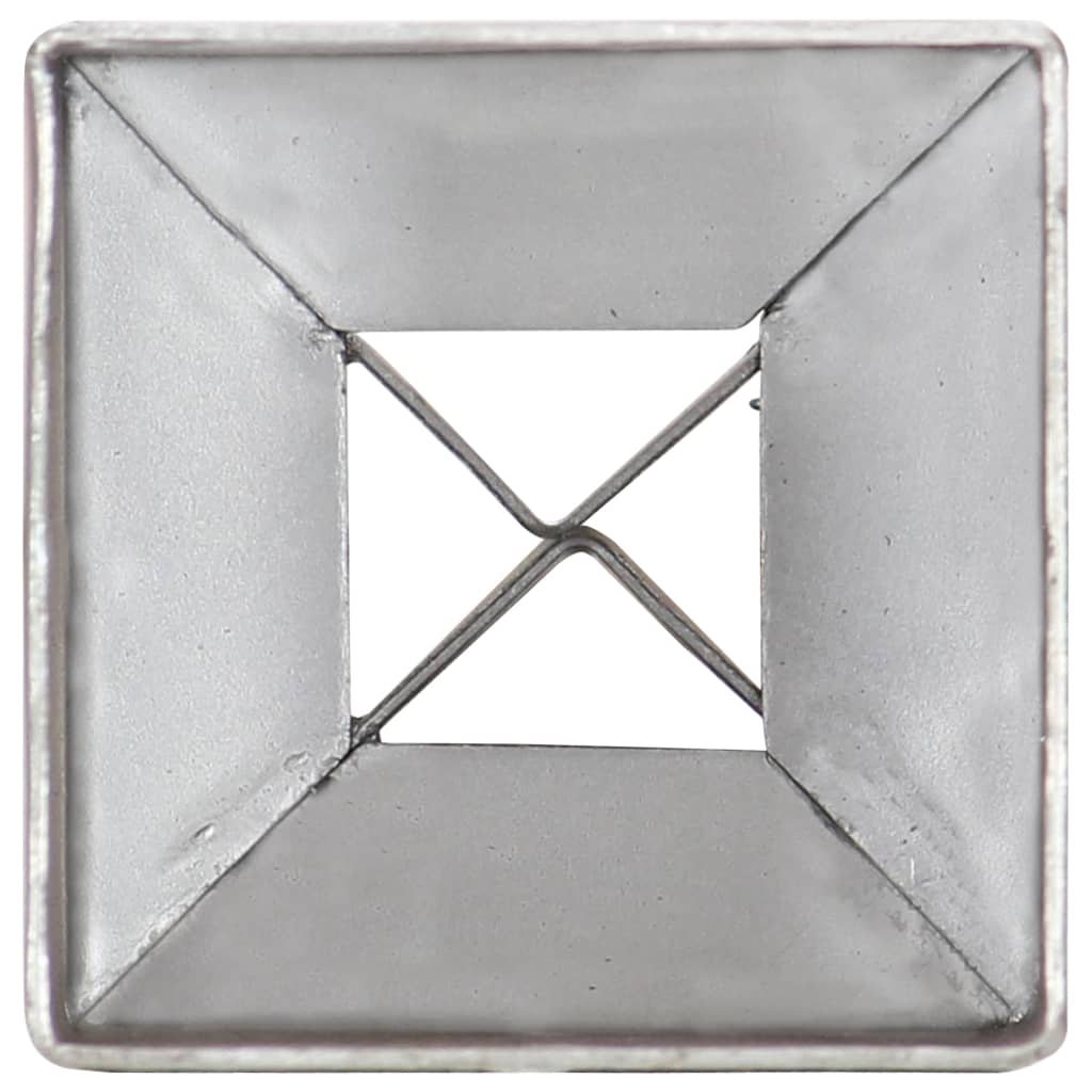 Maapiikit 6 Kpl Hopea 7X7X75 Cm Galvanoitu Teräs